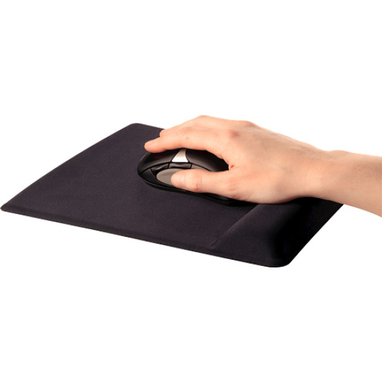 Fellowes Mouse Mat Wrist Support - Health-V Mouse Pad with Antibacterial Protection - Ergonomic Mouse Mat for Computer, Laptop, Home Office Use - Black Fellowes Mouse Mat Wrist Support - Health-V Mouse Pad with Antibacterial Protection - Ergonomic Mouse Mat for Computer, Laptop, Home Office Use - Black