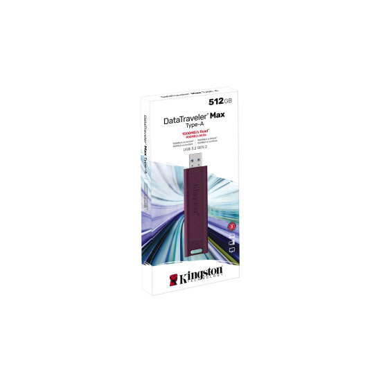 Kingston Technology DataTraveler 512GB Max Type-A 1000R/900W USB 3.2 Gen 2 Kingston Technology DataTraveler 512GB Max Type-A 1000R/900W USB 3.2 Gen 2