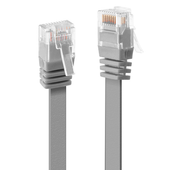 Lindy 0.3m Cat.6 U/UTP Flat Network Cable, Grey Lindy 0.3m Cat.6 U/UTP Flat Network Cable, Grey