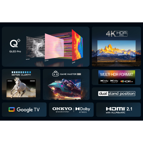 TCL C65 Serie C6 Smart TV QLED 4K 65" 65C655, audio Onkyo con subwoofer, Dolby Vision - Atmos, Google TV TCL C65 Serie C6 Smart TV QLED 4K 65" 65C655, audio Onkyo con subwoofer, Dolby Vision - Atmos, Google TV