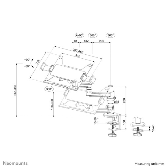 NB ACC DESK STAND 11.6-17.3"/DS20-425BL1 NEOMOUNTS NB ACC DESK STAND 11.6-17.3"/DS20-425BL1 NEOMOUNTS