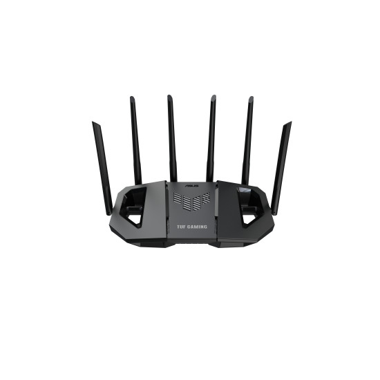 Wireless Router|ASUS|Router|6500 Mbps|Mesh|Wi-Fi 6|Wi-Fi 7|IEEE 802.11a|IEEE 802.11b|IEEE 802.11g|IEEE 802.11ac|IEEE 802.11ax|USB 3.2|3x2.5GbE|1x2.5GbE|Number of antennas 6|TUFGAMINGBE6500 Wireless Router|ASUS|Router|6500 Mbps|Mesh|Wi-Fi 6|Wi-Fi 7|IEEE 802.11a|IEEE 802.11b|IEEE 802.11g|IEEE 802.11ac|IEEE 802.11ax|USB 3.2|3x2.5GbE|1x2.5GbE|Number of antennas 6|TUFGAMINGBE6500
