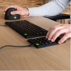 Numeric keypad R-Go Numpad Break, ergonomic numeric keypad with break software, wired, black