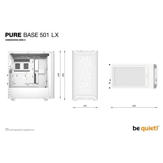 be quiet! Pure Base 501 LX White Midi Tower be quiet! Pure Base 501 LX White Midi Tower
