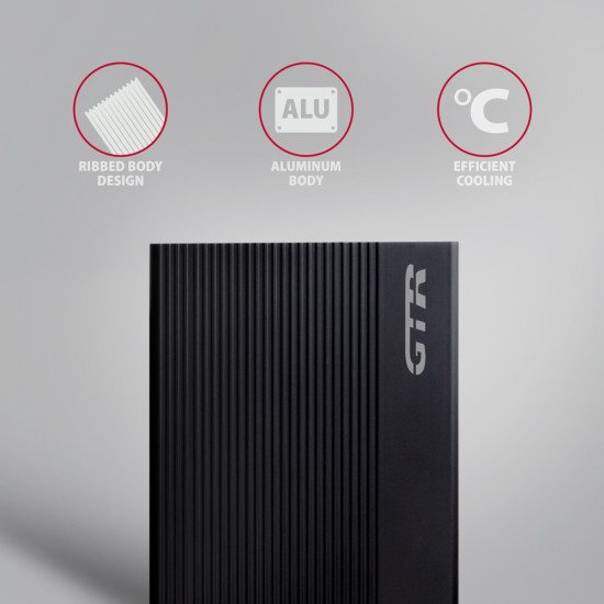 Axagon EE35-GTR USB-C 5Gbps - SATA 6G, 3.5 RIBBED box BLACK - USB Typ C HDD enclosure 3.5" Axagon EE35-GTR USB-C 5Gbps - SATA 6G, 3.5 RIBBED box BLACK - USB Typ C HDD enclosure 3.5"