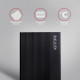 Axagon EE35-GTR USB-C 5Gbps - SATA 6G, 3.5 RIBBED box BLACK - USB Typ C HDD enclosure 3.5" Axagon EE35-GTR USB-C 5Gbps - SATA 6G, 3.5 RIBBED box BLACK - USB Typ C HDD enclosure 3.5"