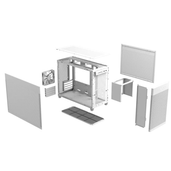 ASUS PRIME AP201 CASE TG WHITE Mini Tower