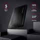 Axagon EE25-A6M storage drive enclosure HDD/SSD enclosure Black 2.5" Axagon EE25-A6M storage drive enclosure HDD/SSD enclosure Black 2.5"