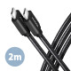 Axagon BUCM3-CM20AB USB cable USB 3.2 Gen 1 (3.1 Gen 1) 2 m USB C Black Axagon BUCM3-CM20AB USB cable USB 3.2 Gen 1 (3.1 Gen 1) 2 m USB C Black