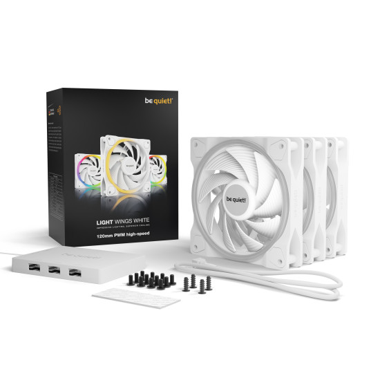 be quiet! Light Wings White | 120mm PWM high-speed Triple-Pack Computer case Fan 12 cm 3 pc(s) be quiet! Light Wings White | 120mm PWM high-speed Triple-Pack Computer case Fan 12 cm 3 pc(s)