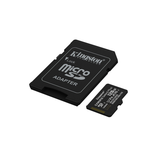 Kingston 128GB microSDXC Canvas Select Plus Gen3 150MB/s A1 Card + Adapter