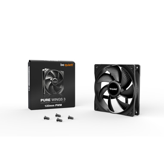 be quiet! Pure Wings 3 120mm PWM Computer case Fan 12 cm Black 1 pc(s) be quiet! Pure Wings 3 120mm PWM Computer case Fan 12 cm Black 1 pc(s)