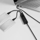 HUE-S2BL 4x USB 3.0 CHARGING hub w. 1.2m cable, power micro USB