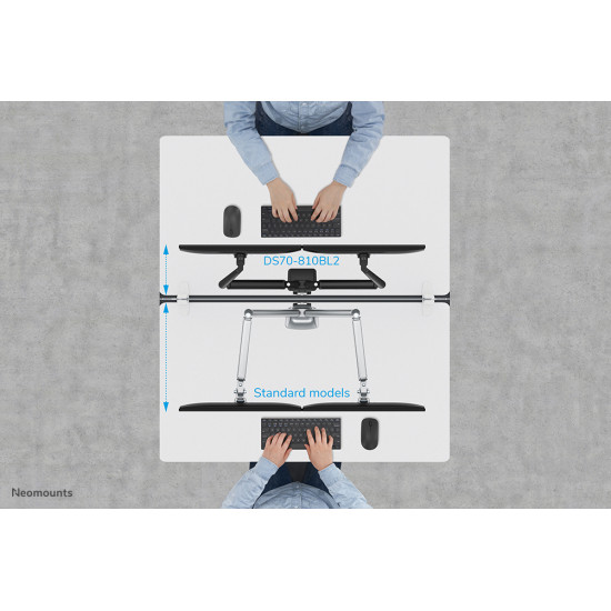 Neomounts DS70-810BL2 Monitor arm 17-32" - gas spring - space saving - 180°-stop Neomounts DS70-810BL2 Monitor arm 17-32" - gas spring - space saving - 180°-stop