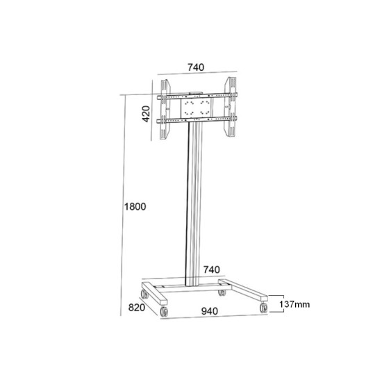 M Display Stand 180 Single Black M Display Stand 180 Single Black