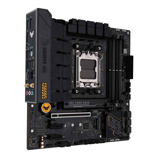 Mainboard|ASUS|AMD B650|SAM5|Micro-ATX|Memory DDR5|Memory slots 4|2xPCI-Express 4.0 1x|1xPCI-Express 4.0 16x|2xM.2|1xHDMI|2xDisplayPort|4xUSB 2.0|2xUSB 3.2|2xUSB-C|1xRJ45|3xAudio port|TUFGAMINGB650M-EWIFI Mainboard|ASUS|AMD B650|SAM5|Micro-ATX|Memory DDR5|Memory slots 4|2xPCI-Express 4.0 1x|1xPCI-Express 4.0 16x|2xM.2|1xHDMI|2xDisplayPort|4xUSB 2.0|2xUSB 3.2|2xUSB-C|1xRJ45|3xAudio port|TUFGAMINGB650M-EWIFI