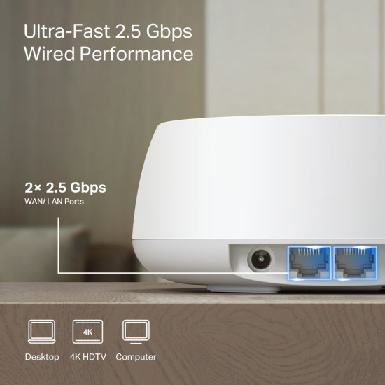 TP-Link DECO BE25(3-PACK) mesh wi-fi system Dual-band (2.4 GHz / 5 GHz) Wi-Fi 7 (802.11be) White 2 Internal TP-Link DECO BE25(3-PACK) mesh wi-fi system Dual-band (2.4 GHz / 5 GHz) Wi-Fi 7 (802.11be) White 2 Internal
