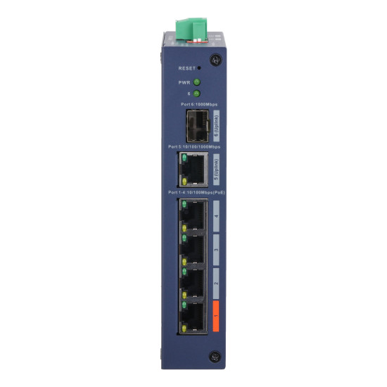 6-Port Cloud Managed Hardened Switch with 4-Port PoE