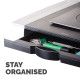 Fellowes Computer Monitor Stand with 5 Height Adjustments - Office Suites Monitor Riser with Storage Tray - Ergonomic Adjustable Monitor Stand for Computers - Max Weight 36KG/Max Size 28" - Graphite Fellowes Computer Monitor Stand with 5 Height Adjustments - Office Suites Monitor Riser with Storage Tray - Ergonomic Adjustable Monitor Stand for Computers - Max Weight 36KG/Max Size 28" - Graphite