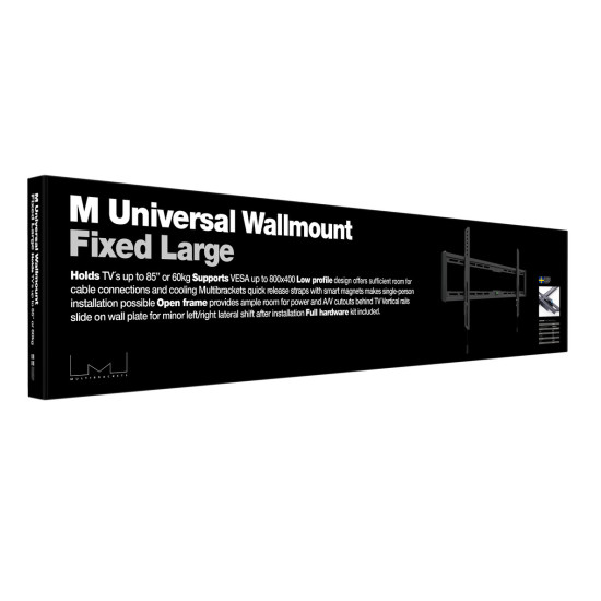 Multibrackets M Universal Wallmount Fixed Large Black Multibrackets M Universal Wallmount Fixed Large Black