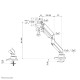 Neomounts DS70PLUS-450BL1 Monitor arm 17-49" - gas spring - Topfix - 180°-stop Neomounts DS70PLUS-450BL1 Monitor arm 17-49" - gas spring - Topfix - 180°-stop