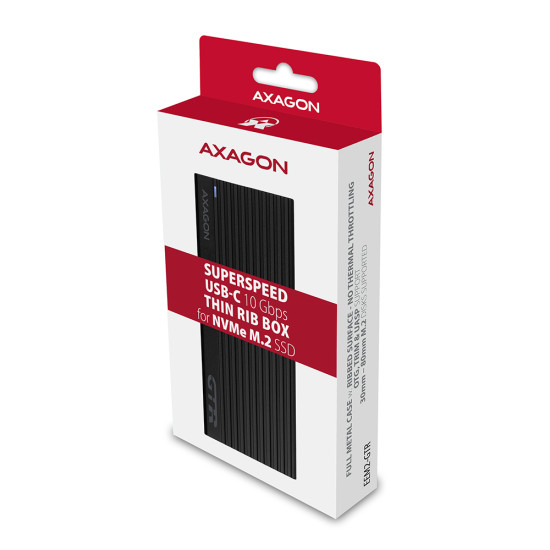 Axagon EEM2-GTR SuperSpeed+ USB-C - NVMe M.2 THIN RIB box Axagon EEM2-GTR SuperSpeed+ USB-C - NVMe M.2 THIN RIB box