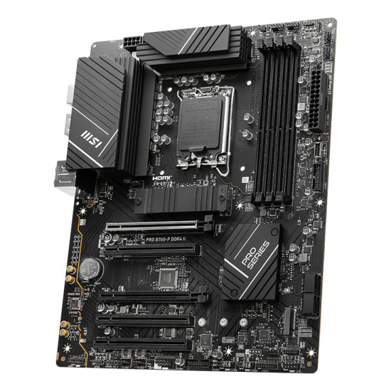 Mainboard|MSI|Intel B760 Express|LGA1700|ATX|Memory DDR4|Memory slots 4|5xPCI-Express 5.0 16x|2xM.2|1xHDMI|1xDisplayPort|2xUSB 2.0|2xUSB 3.2|1xUSB-C|1xOptical S/PDIF|1xRJ45|5xAudio port|PROB760-PDDR4II Mainboard|MSI|Intel B760 Express|LGA1700|ATX|Memory DDR4|Memory slots 4|5xPCI-Express 5.0 16x|2xM.2|1xHDMI|1xDisplayPort|2xUSB 2.0|2xUSB 3.2|1xUSB-C|1xOptical S/PDIF|1xRJ45|5xAudio port|PROB760-PDDR4II