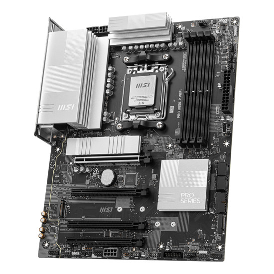 Mainboard|MSI|AMD B850|SAM5|ATX|Memory DDR5|Memory slots 4|4xPCI-Express 16x|3xM.2|1xHDMI|1xAudio-In|1xAudio-Out|4xUSB 2.0|2xUSB 3.2|2xUSB-C|1xOptical S/PDIF|1xRJ45|PROB850-PWIFI Mainboard|MSI|AMD B850|SAM5|ATX|Memory DDR5|Memory slots 4|4xPCI-Express 16x|3xM.2|1xHDMI|1xAudio-In|1xAudio-Out|4xUSB 2.0|2xUSB 3.2|2xUSB-C|1xOptical S/PDIF|1xRJ45|PROB850-PWIFI