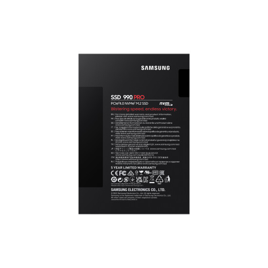 SSD|SAMSUNG|990 PRO|4TB|M.2|PCIe Gen4|NVMe|TLC|Write speed 6900 MBytes/sec|Read speed 7450 MBytes/sec|2.3mm|TBW 2400 TB|MTBF 1500000 hours|MZ-V9P4T0BW SSD|SAMSUNG|990 PRO|4TB|M.2|PCIe Gen4|NVMe|TLC|Write speed 6900 MBytes/sec|Read speed 7450 MBytes/sec|2.3mm|TBW 2400 TB|MTBF 1500000 hours|MZ-V9P4T0BW