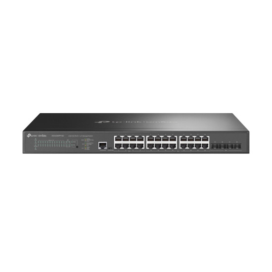 Omada 24-Port 2.5GBASE-T and 4-Port 10GE SFP+ L2+ Managed Switch with 16-Port PoE+ & 8-Port PoE++ Omada 24-Port 2.5GBASE-T and 4-Port 10GE SFP+ L2+ Managed Switch with 16-Port PoE+ & 8-Port PoE++
