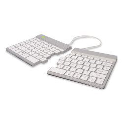 Ergonomic keyboard R-Go Split Break with break software, ergonomic split keyboard, QWERTY (US), Bluetooth, white