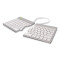 Ergonomic keyboard R-Go Split Break with break software, ergonomic split keyboard, QWERTY (US), Bluetooth, white