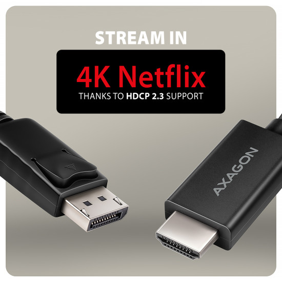 Axagon RVD-HI20C2 DP > HDMI cable 1.8 m, 4K/60Hz Axagon RVD-HI20C2 DP > HDMI cable 1.8 m, 4K/60Hz