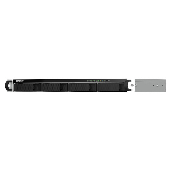 QNAP TS-464eU NAS Rack (1U) Intel® Celeron® N5095 8 GB DDR4 0 TB QNAP Turbo System Aluminium, Black QNAP TS-464eU NAS Rack (1U) Intel® Celeron® N5095 8 GB DDR4 0 TB QNAP Turbo System Aluminium, Black