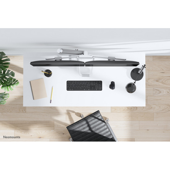 Neomounts DS75-450WH2 Monitor arm 17-32" - gas spring - Topfix - 180°-stop