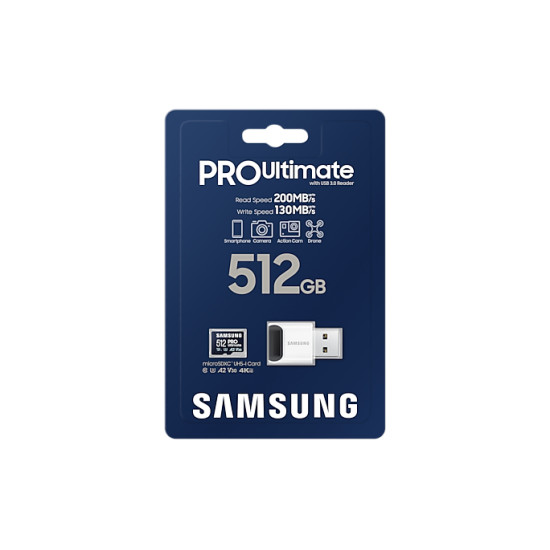 MEMORY MICRO SDXC 512GB/W/READER MB-MY512SB/WW SAMSUNG MEMORY MICRO SDXC 512GB/W/READER MB-MY512SB/WW SAMSUNG
