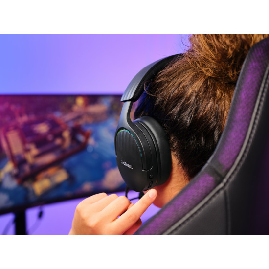 Trust GXT 491 Fayzo Headset Wired & Wireless Head-band Gaming USB Type-C Bluetooth Black Trust GXT 491 Fayzo Headset Wired & Wireless Head-band Gaming USB Type-C Bluetooth Black