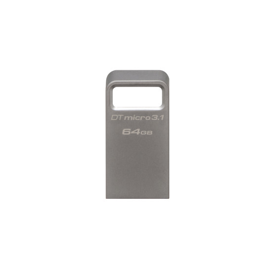 Kingston Technology DataTraveler Micro 3.1 64GB USB flash drive USB Type-A 3.2 Gen 1 (3.1 Gen 1) Metallic