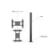 M Display Stand 180 Single Black w, Floormount