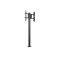 M Display Stand 180 Single Black w, Floormount