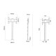 M Display Stand 180 Single Black w, Floormount