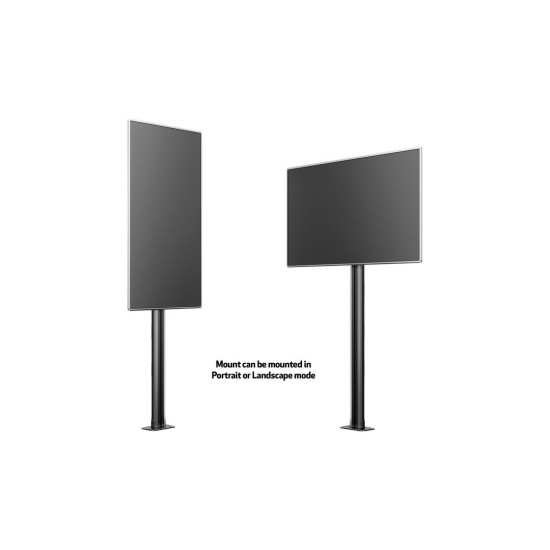 M Display Stand 180 Single Black w, Floormount