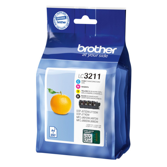Brother LC3211VALDR ink cartridge 4 pc(s) Original Black, Cyan, Magenta, Yellow Brother LC3211VALDR ink cartridge 4 pc(s) Original Black, Cyan, Magenta, Yellow