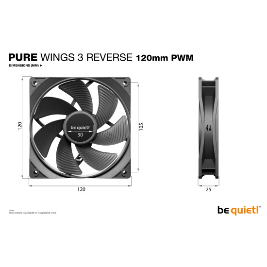 CASE FAN 120MM PURE WINGS 3/PWM 3-PACK BL137 BE QUIET