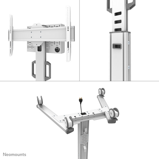 NEOMOUNTS BY NEWSTAR SELECT MOBILE DISPLAY FLOOR STAND (32-75") 10 CM. WHEELS WHITE NEOMOUNTS BY NEWSTAR SELECT MOBILE DISPLAY FLOOR STAND (32-75") 10 CM. WHEELS WHITE