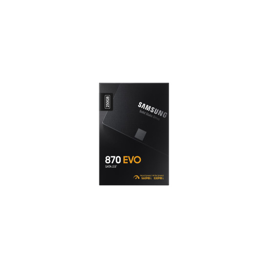 SSD|SAMSUNG|870 EVO|250GB|SATA|MLC|Write speed 530 MBytes/sec|Read speed 560 MBytes/sec|2,5"|TBW 150 TB|MTBF 1500000 hours|MZ-77E250B/EU SSD|SAMSUNG|870 EVO|250GB|SATA|MLC|Write speed 530 MBytes/sec|Read speed 560 MBytes/sec|2,5"|TBW 150 TB|MTBF 1500000 hours|MZ-77E250B/EU