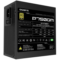 Power Supply|GIGABYTE|GP-P750GM|750 Watts|Efficiency 80 PLUS GOLD|PFC Active|MTBF 100000 hours|GP-P750GM