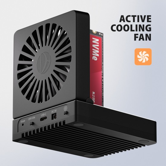 ADSA-M2C44 USB4 docking station for 4x M.2 NVMe SSDs, cloning