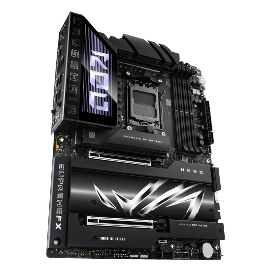 Mainboard|ASUS|AMD X870E|SAM5|ATX|Memory DDR5|Memory slots 4|2xPCI-Express 4.0 16x|2xPCI-Express 5.0 16x|4xM.2|1xHDMI|1xAudio-In|1xAudio-Out|6xUSB 3.2|2xUSB-C|2xUSB4|1xOptical S/PDIF|1xRJ45|ROGCROSSHAIRX870EHERO Mainboard|ASUS|AMD X870E|SAM5|ATX|Memory DDR5|Memory slots 4|2xPCI-Express 4.0 16x|2xPCI-Express 5.0 16x|4xM.2|1xHDMI|1xAudio-In|1xAudio-Out|6xUSB 3.2|2xUSB-C|2xUSB4|1xOptical S/PDIF|1xRJ45|ROGCROSSHAIRX870EHERO