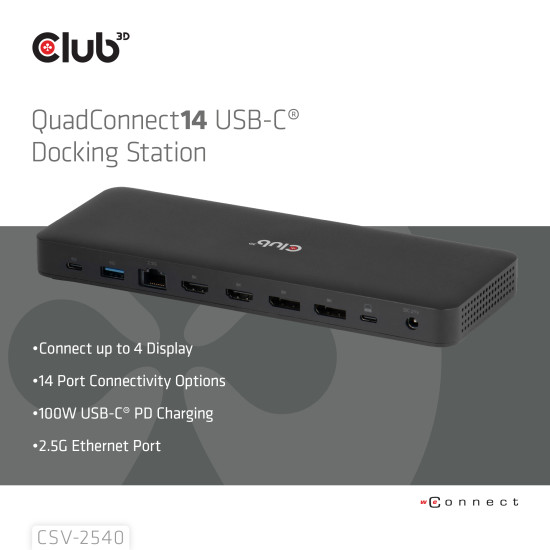14-1 USB-C® Quad Display Docking Station 14-1 USB-C® Quad Display Docking Station